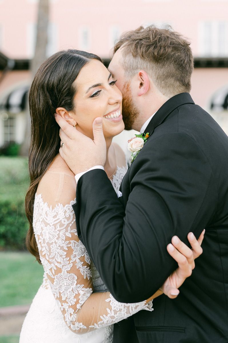 couple in front of the Grand Galvez