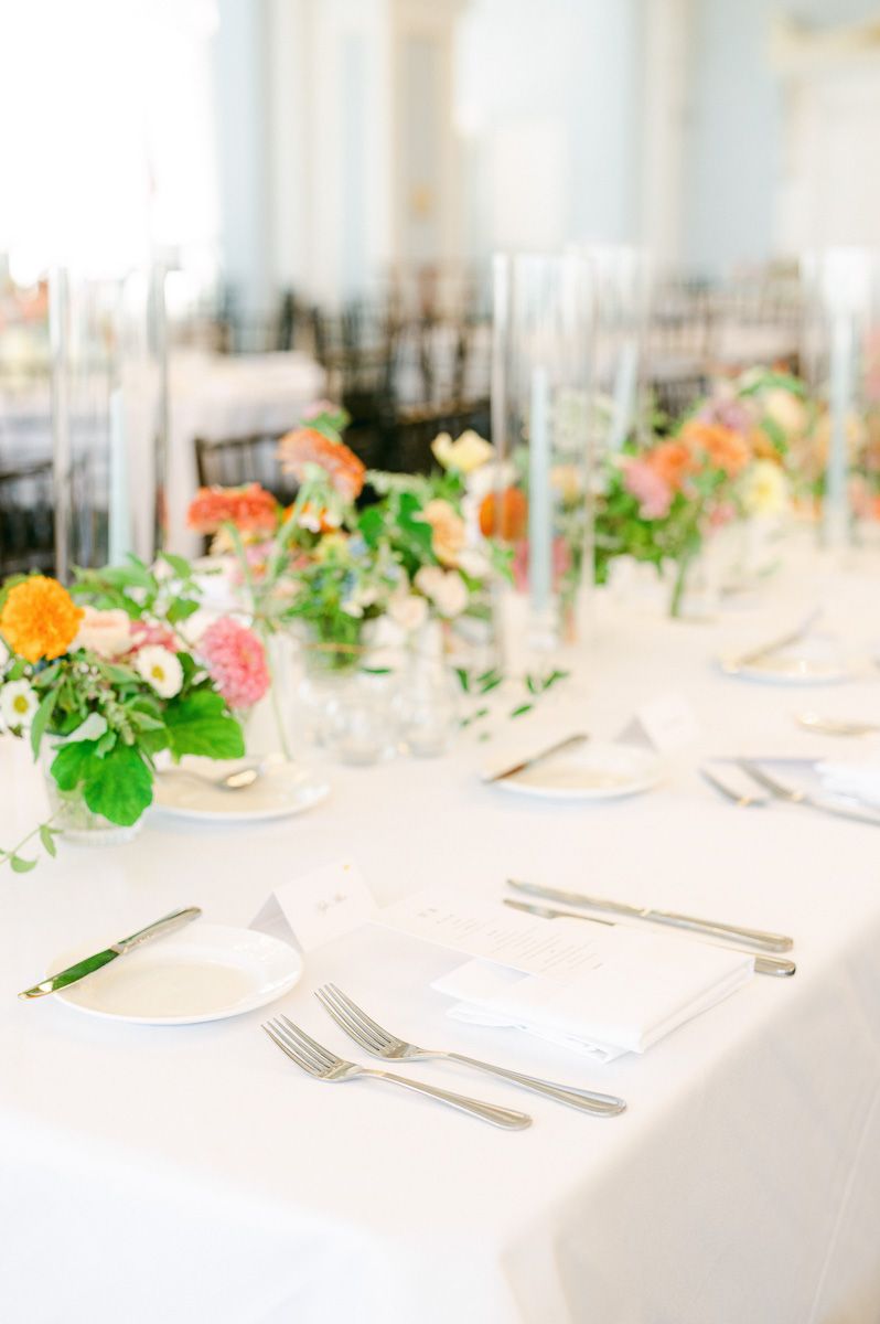 table details at wedding reception in Galveston