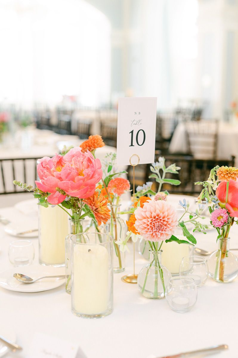 table details at wedding reception in Galveston