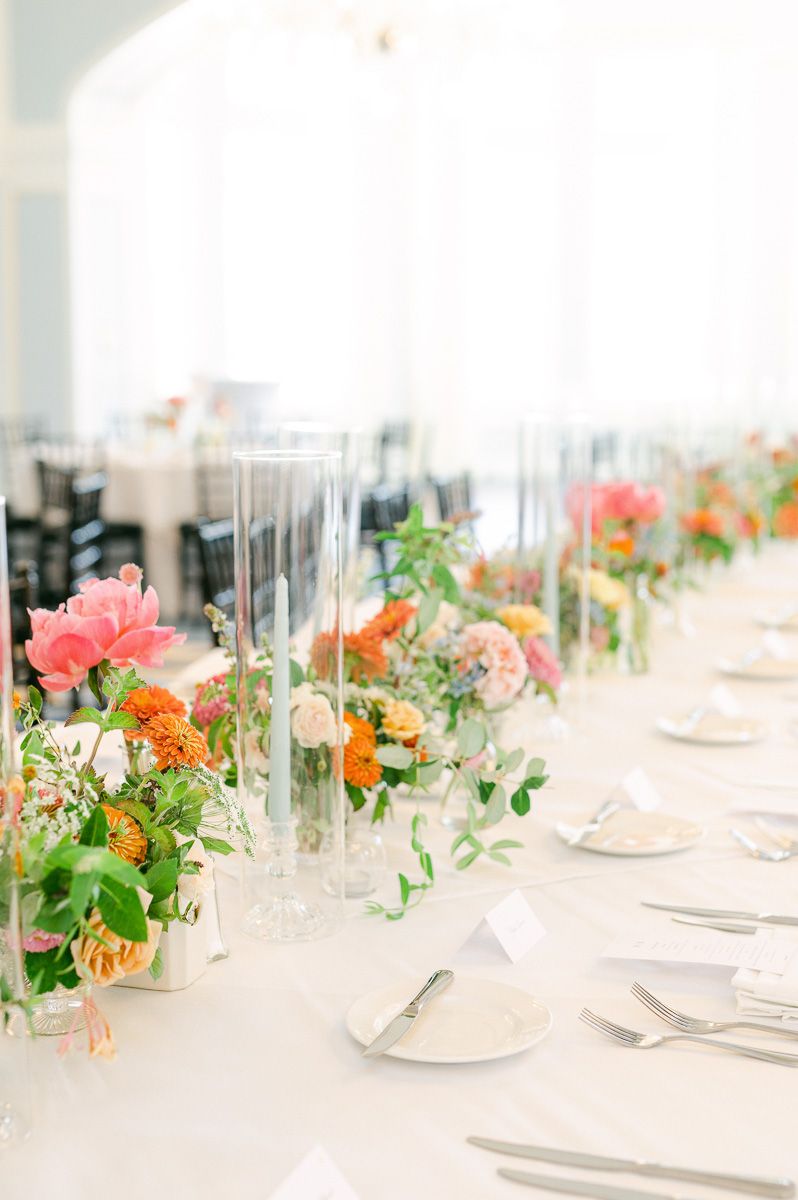 table details at wedding reception in Galveston