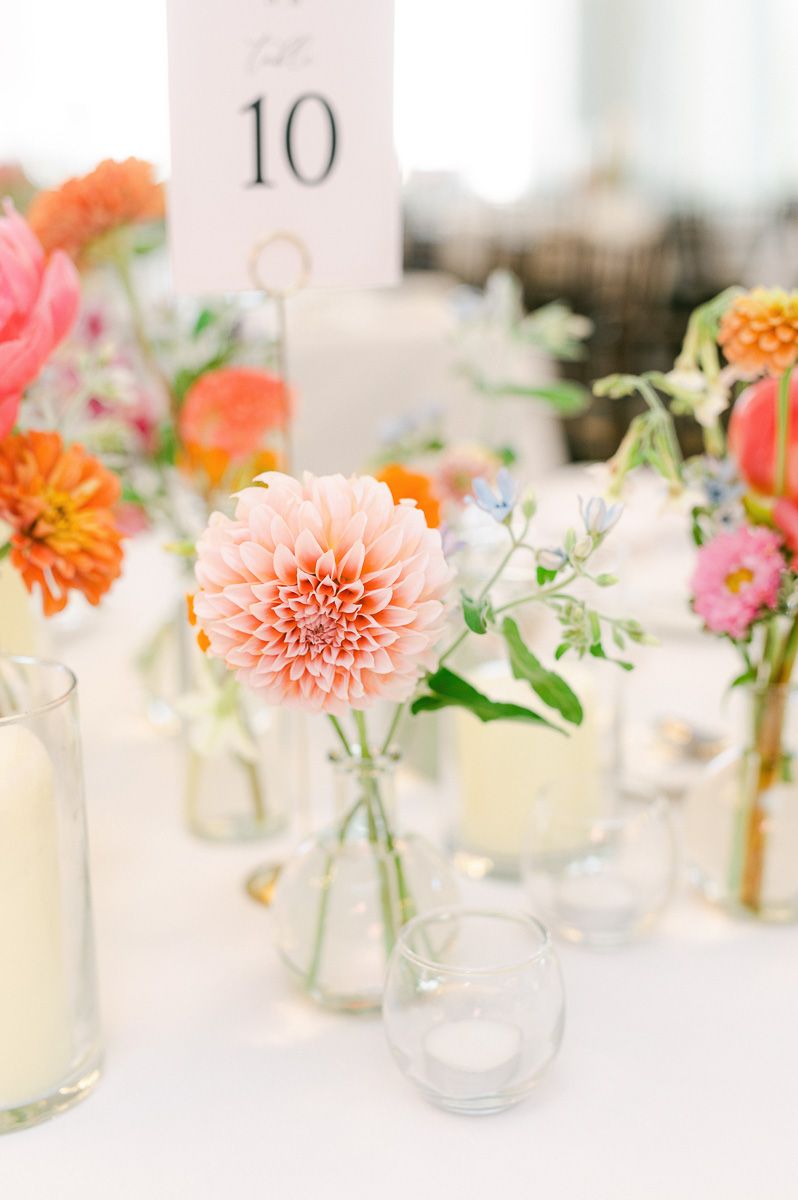 table details at wedding reception in Galveston