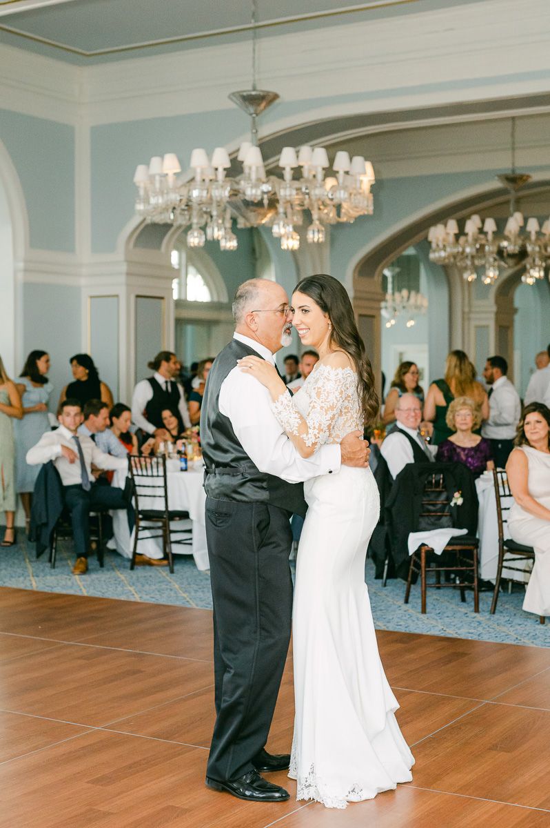 father daughter dance at Grand Galvez wedding