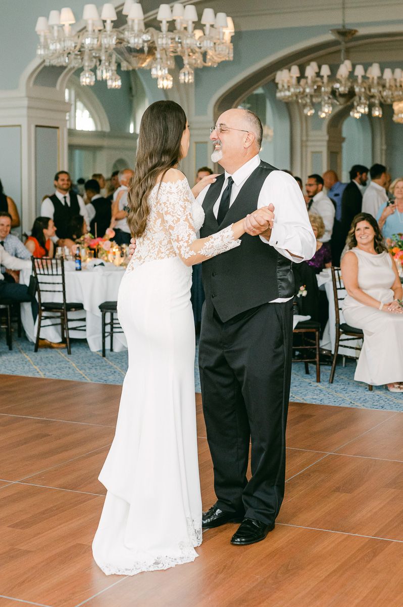 father daughter dance at Grand Galvez wedding