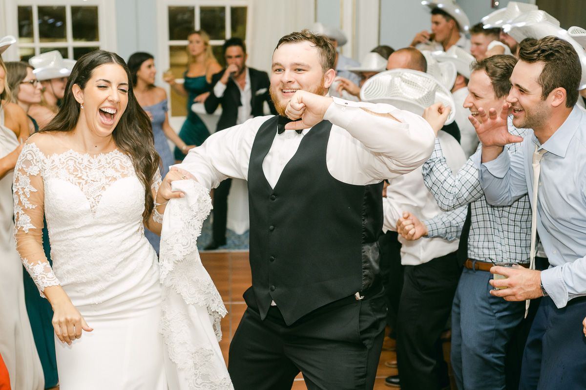 couple dancing at a wedding reception 
