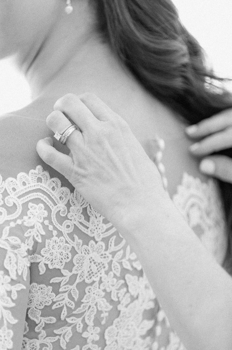 bride getting ready at Grand Galvez