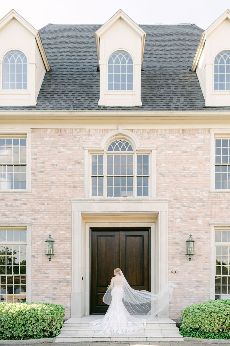 bride in front of The Creative Chateau