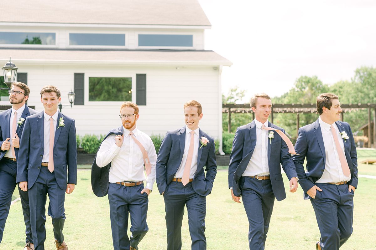 groomsmen outside Venue 311 Plantersville Tx