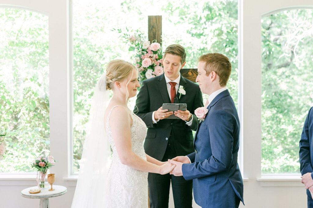 wedding ceremony at Venue 311 Plantersville TX