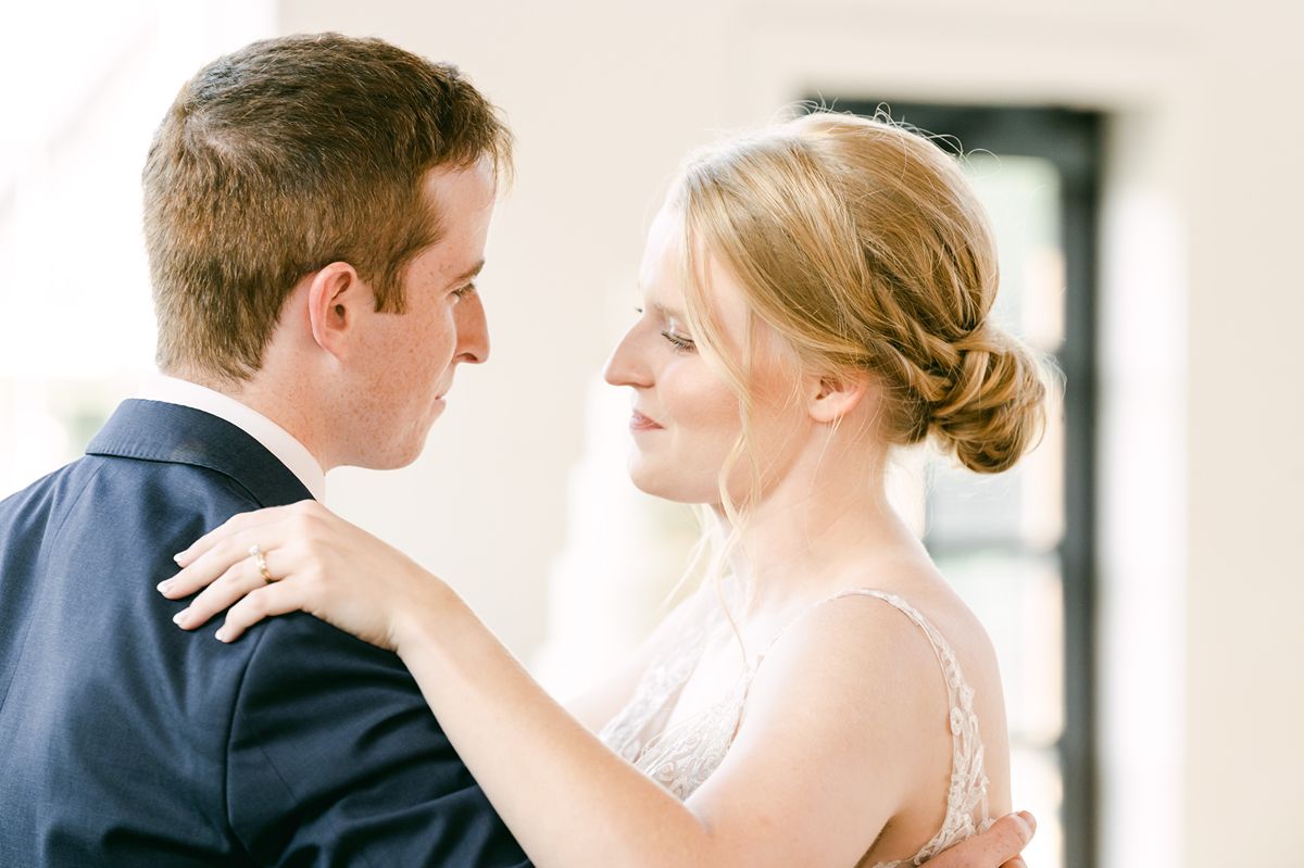 bride and groom first dance at Texas wedding
