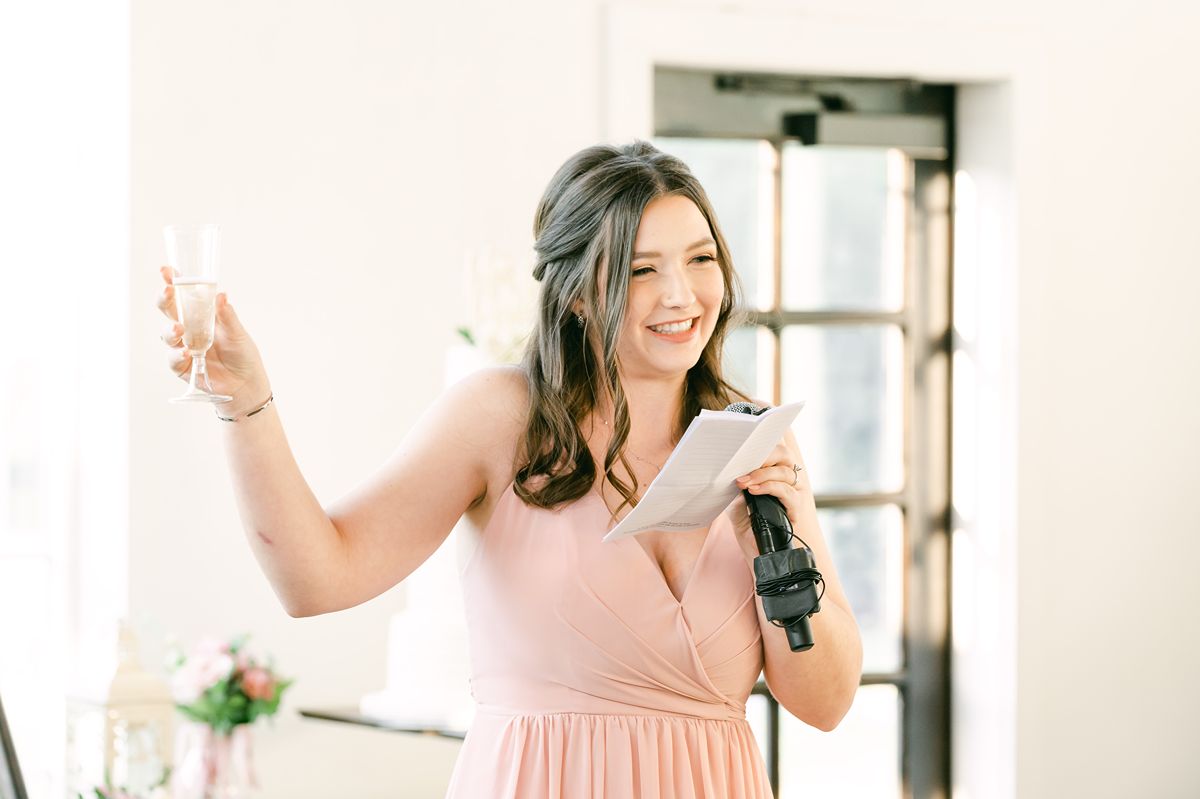 toasts at Venue 311 wedding reception