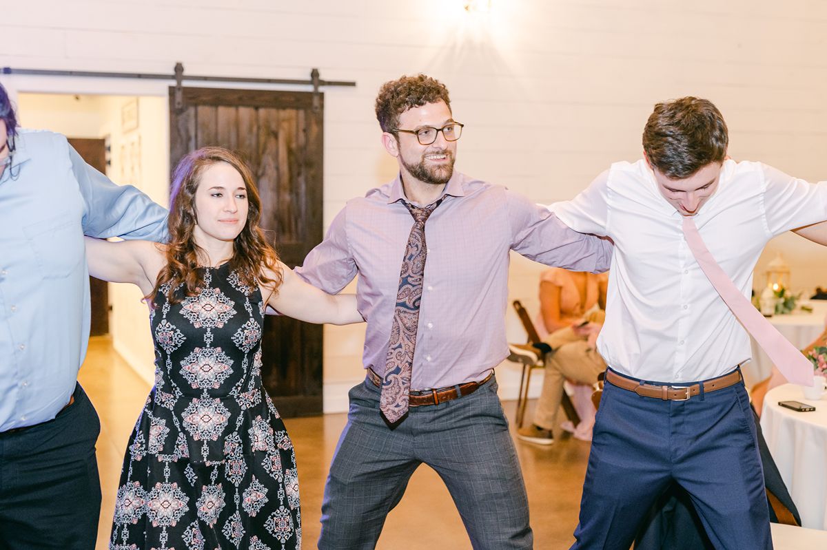 dance party at wedding reception