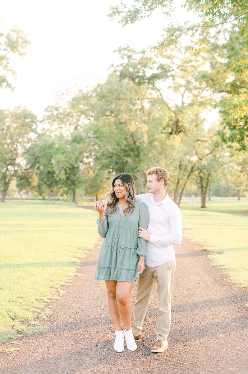 light and airy houston engagement session