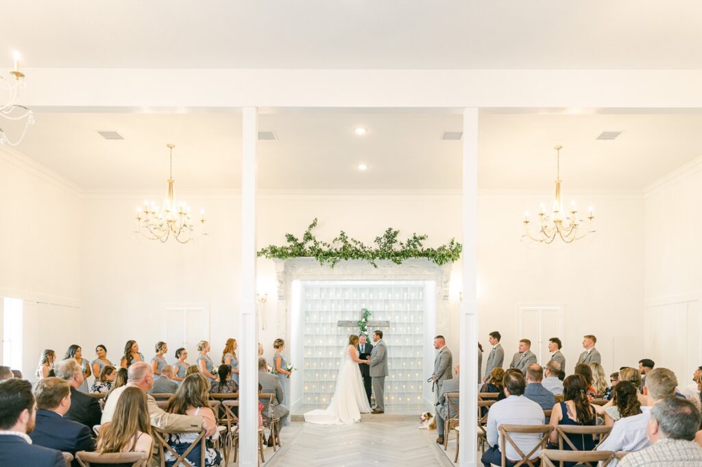 indoor ceremony at The Pattison House
