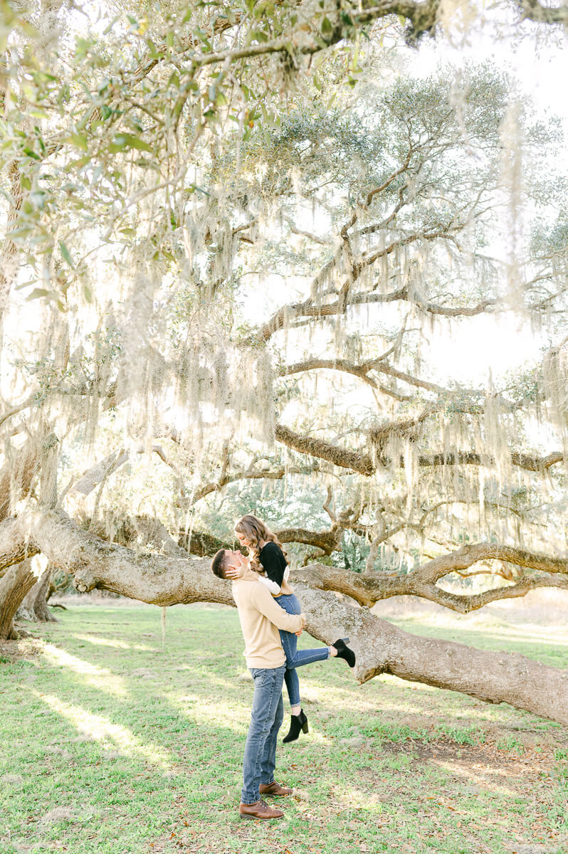 a tree covered in Spanish moss at brazos bend state park