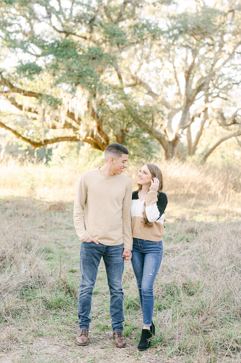 a couple at brazos bend state park