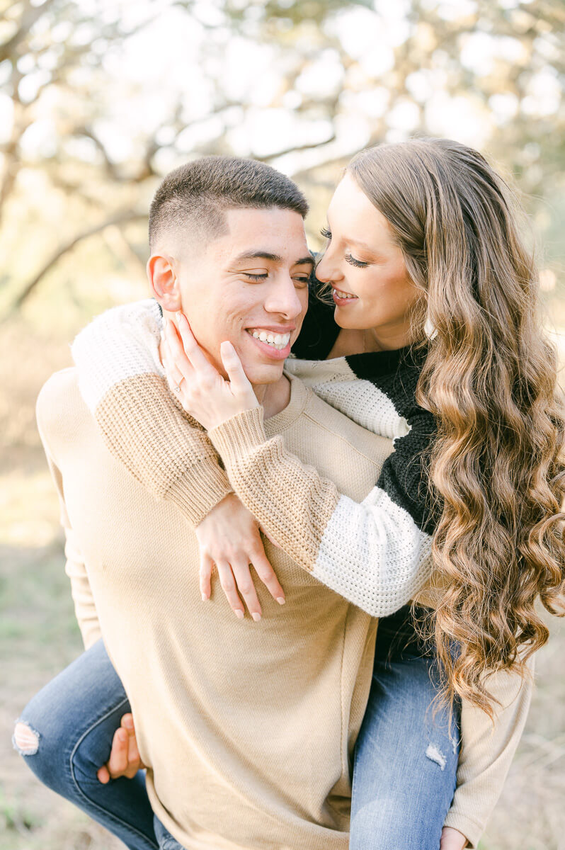 a couple at brazos bend state park