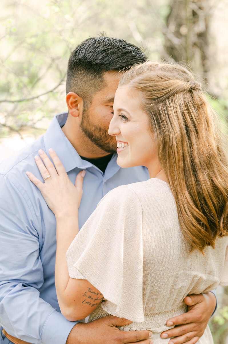 a couple at bull creek park in Austin