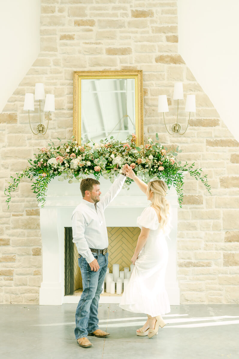 a couple dancing at magnolia grove wedding venue