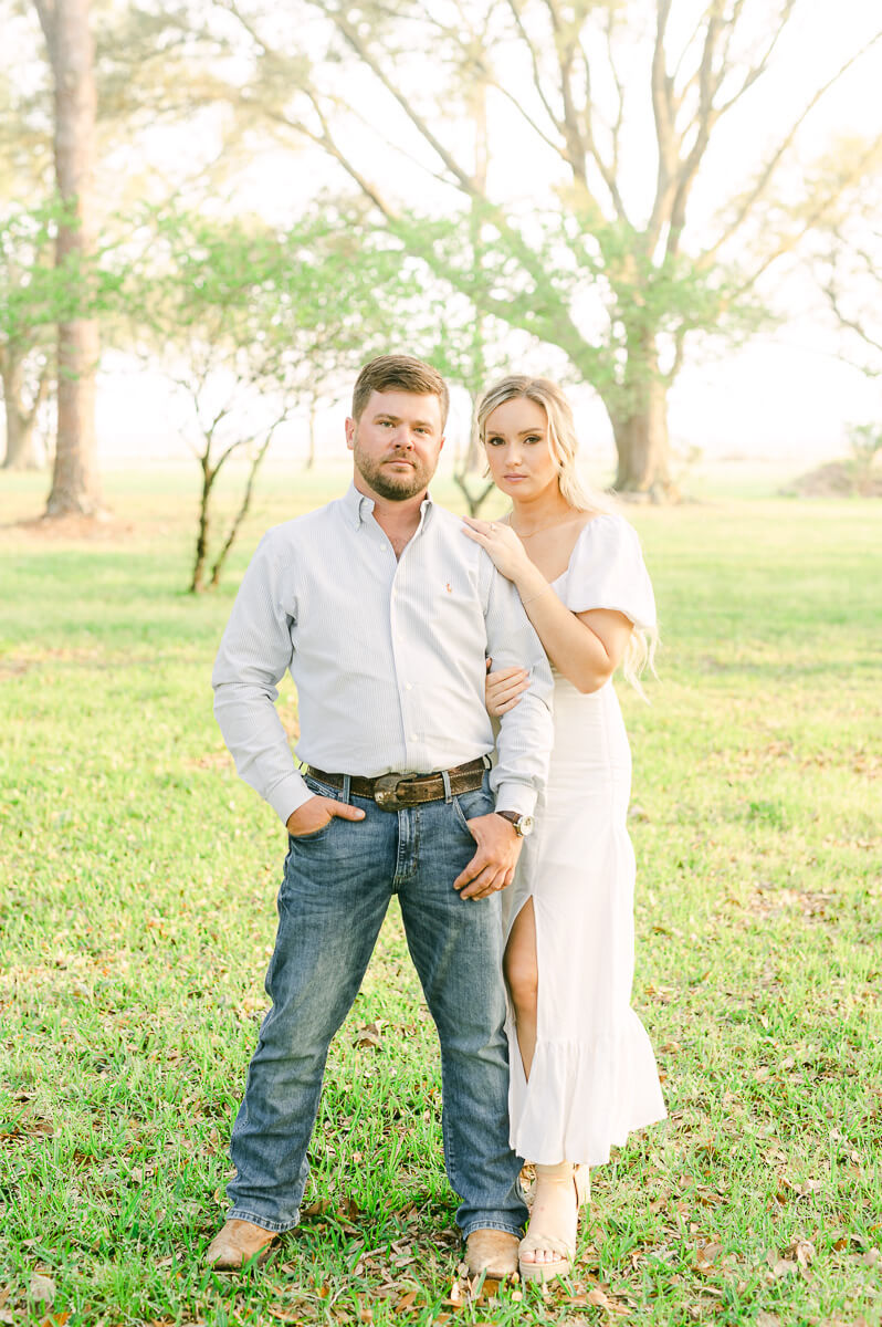 a couple cuddling at their engagement session