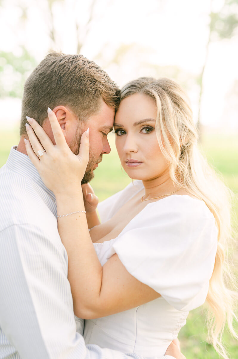 a couple at their houston engagement session