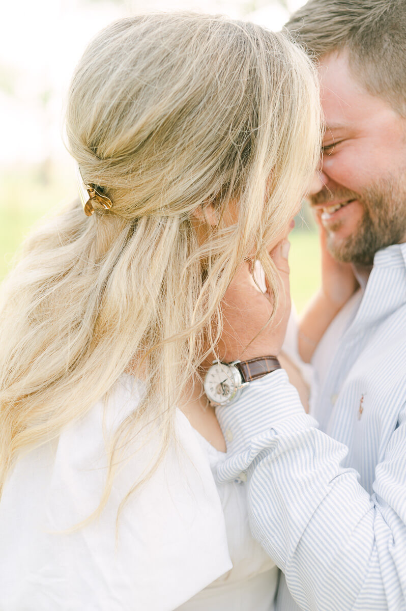 a couple at their houston engagement session