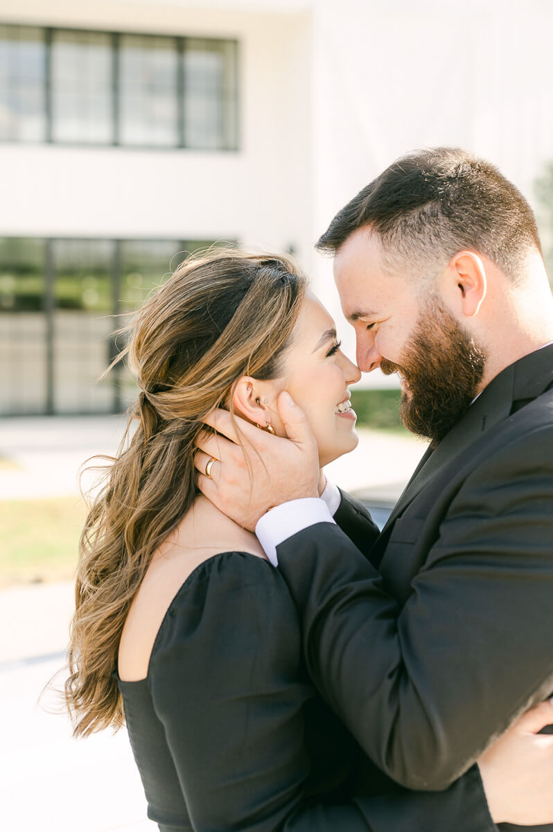 couple at the farmhouse wedding venue