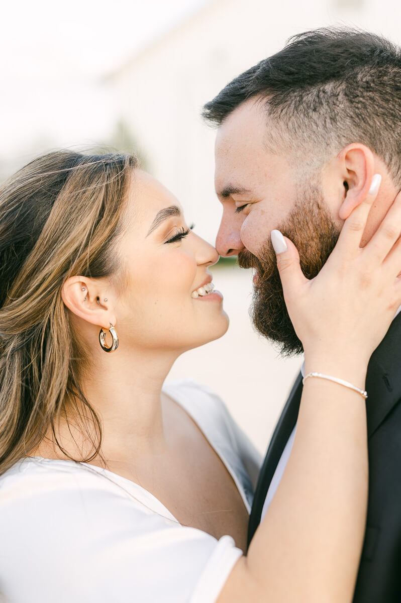 couple at the farmhouse wedding venue