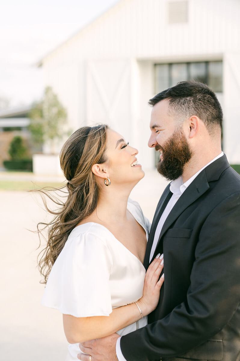 couple at the farmhouse wedding venue