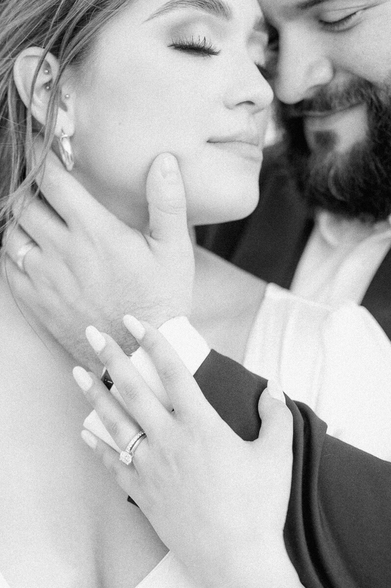 couple at the farmhouse wedding venue