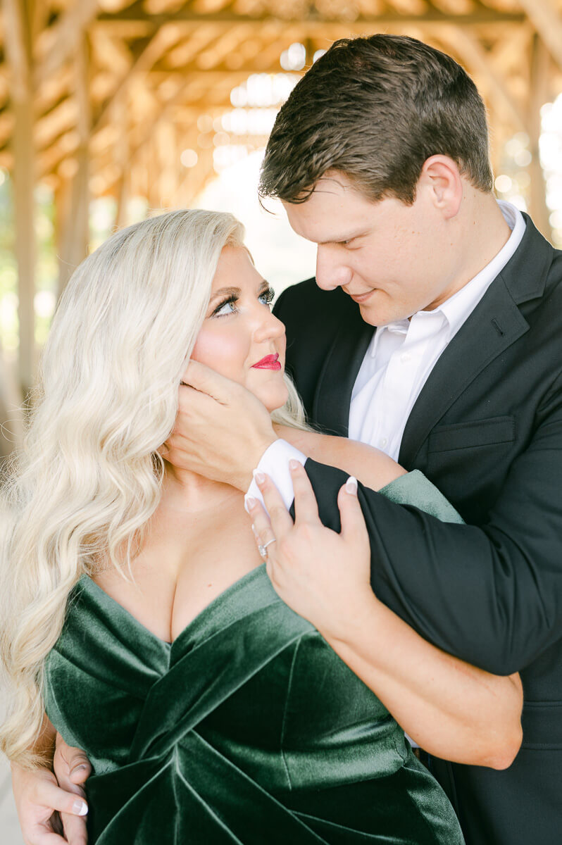 a couple at big sky barn wedding venue