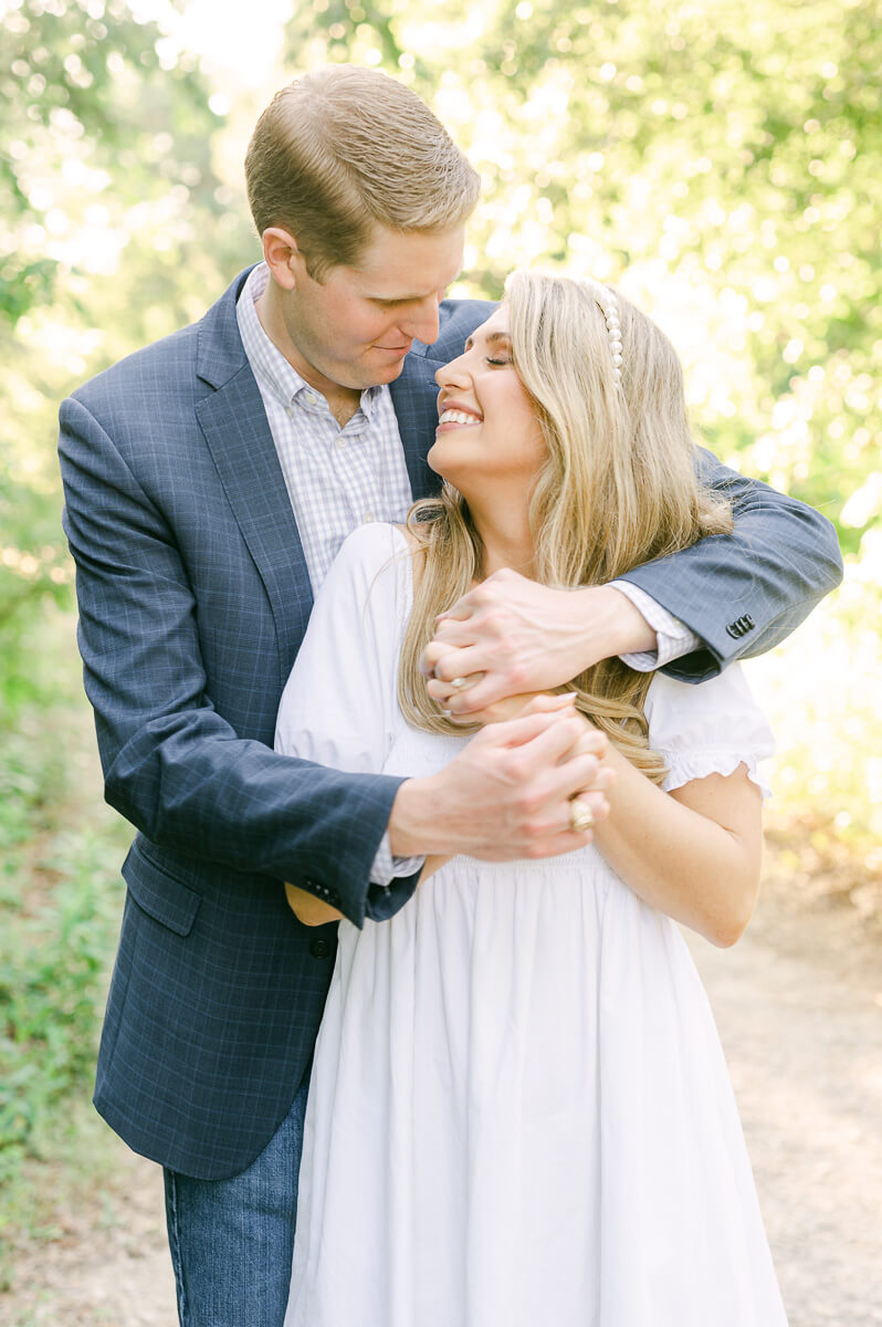 a couple at memorial park in houston