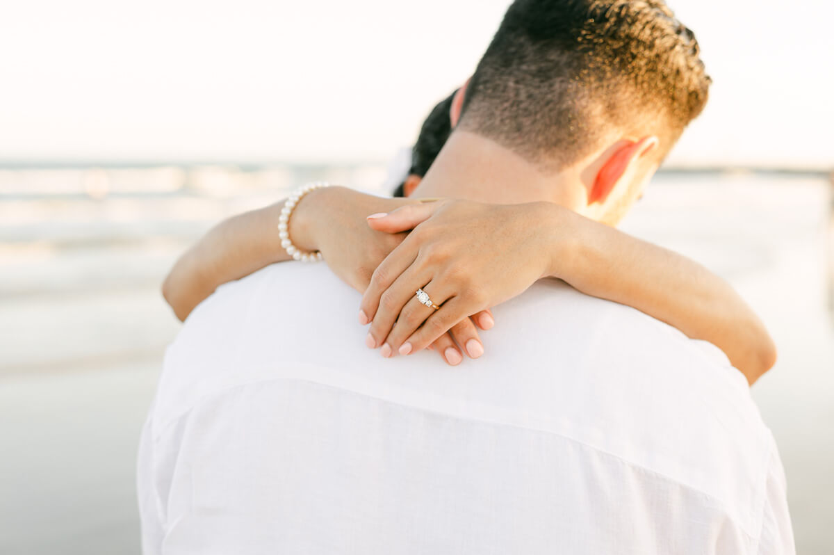 Galveston beach engagement session by Houston wedding photographer Eric & Jenn Photography