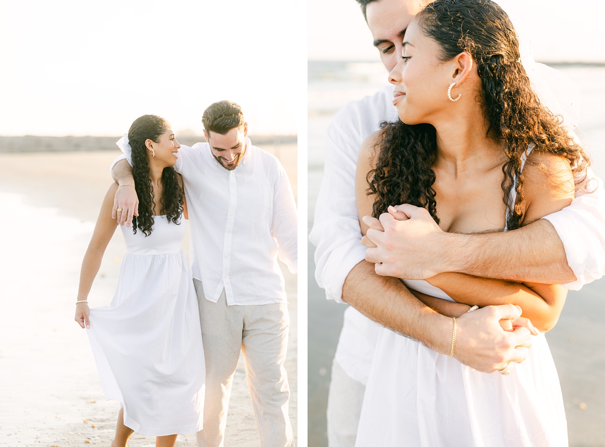 Galveston beach engagement session by Houston wedding photographer Eric & Jenn Photography