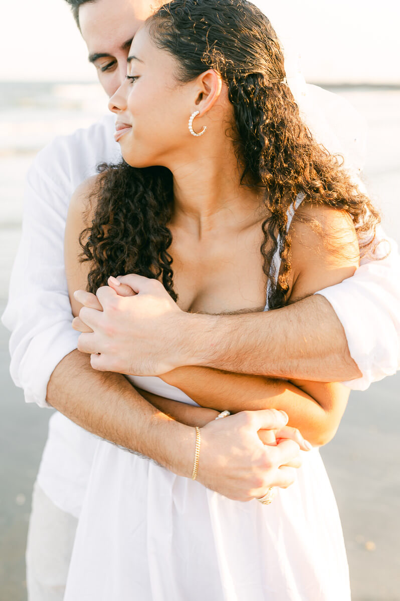 Galveston beach engagement session by Houston wedding photographer Eric & Jenn Photography