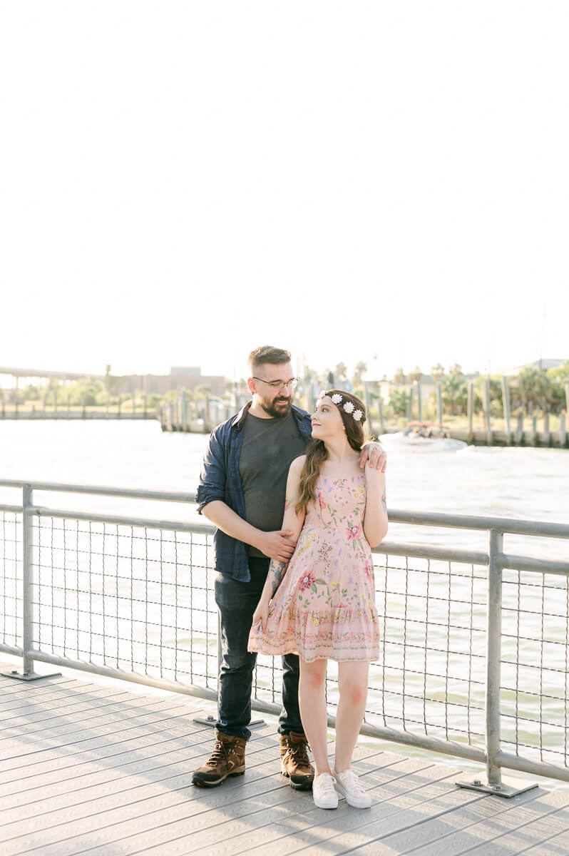 a couple on the kemah boardwalk