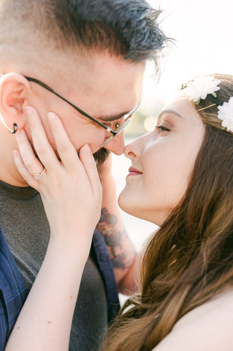 a couplet their kemah boardwalk engagement session