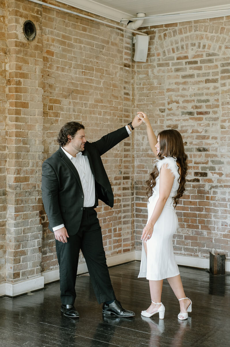 a couple dancing at station 3 wedding venue