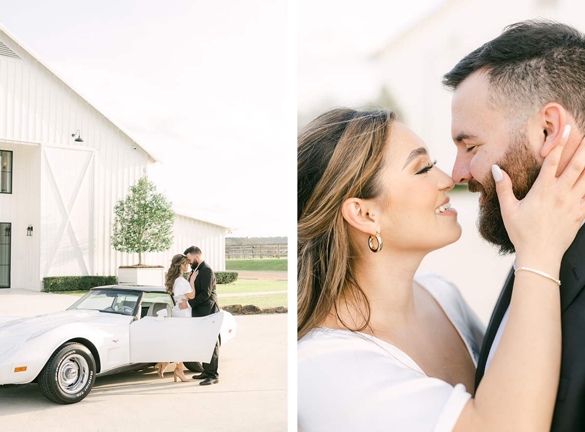 Anniversary session with vintage car by Houston wedding photographer Eric & Jenn Photography