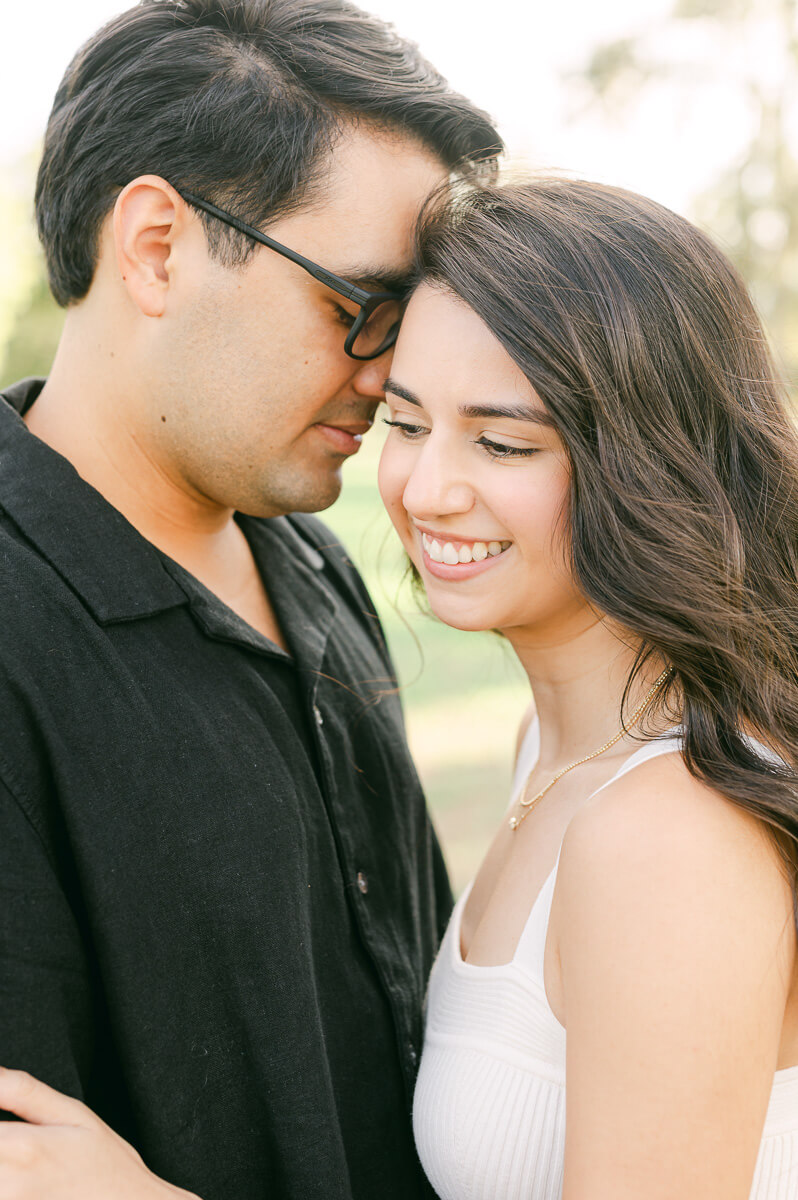 light and airy Houston engagement session