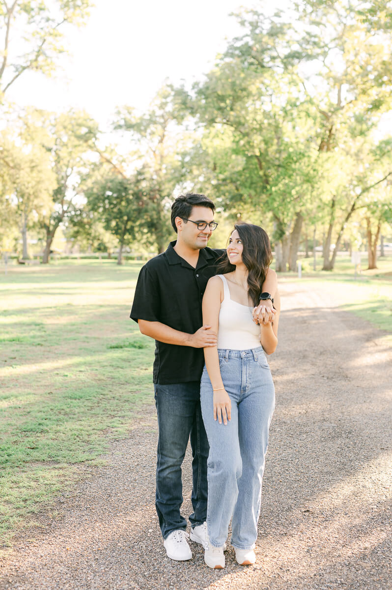 light and airy Houston engagement photography