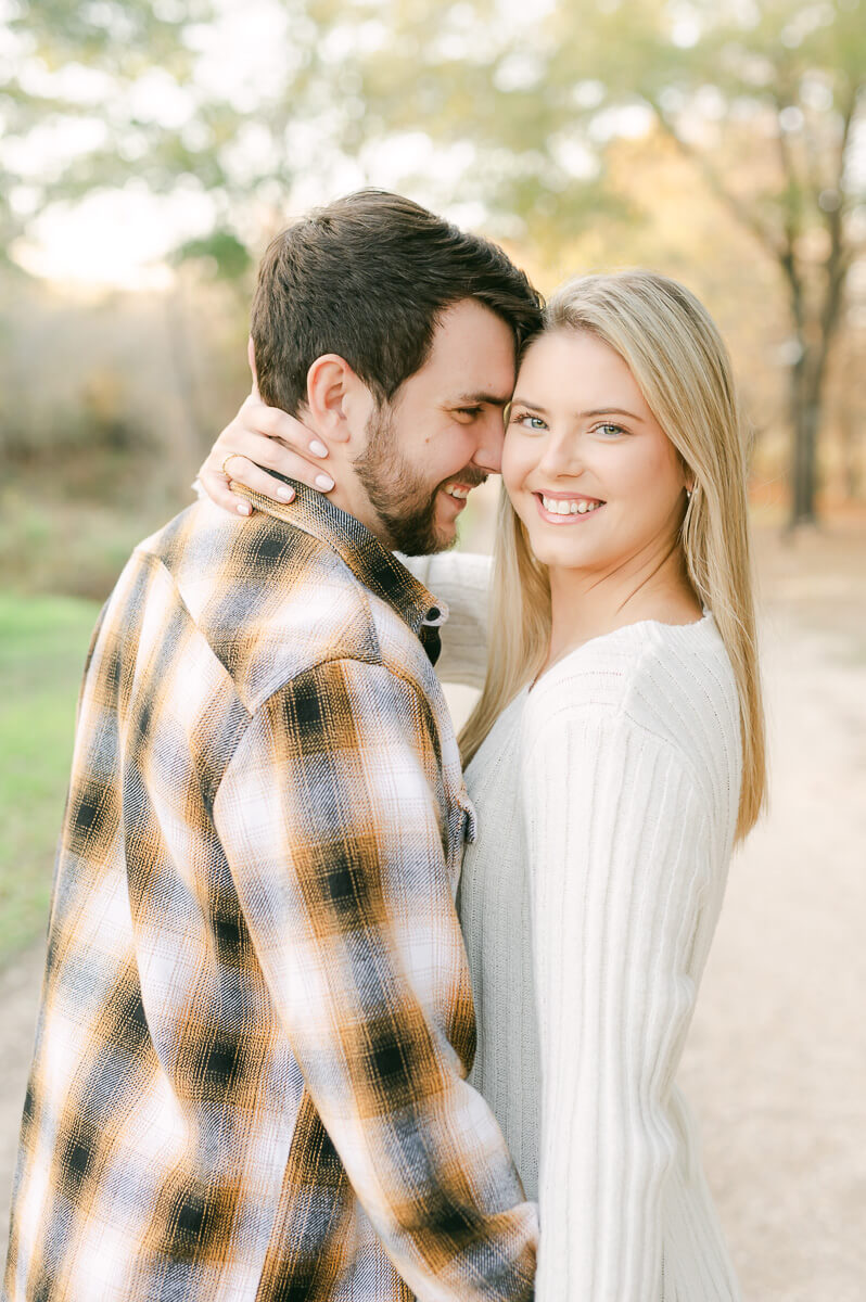 light and airy engagement session in cypress Texas