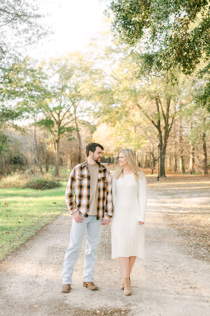 light and airy engagement session photographed by houston wedding photographer 