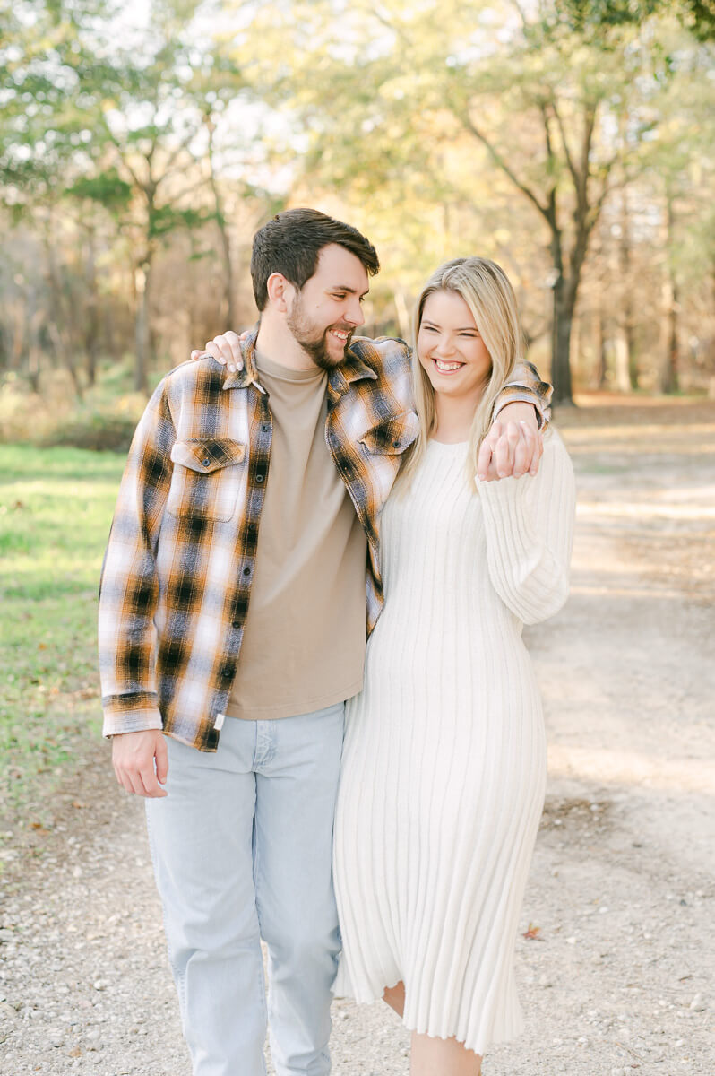 bright neutral engagement session