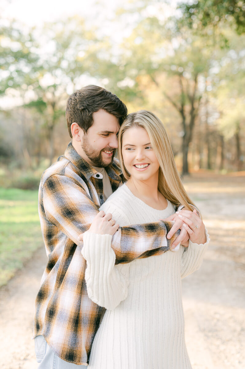 couple posing in houston texas