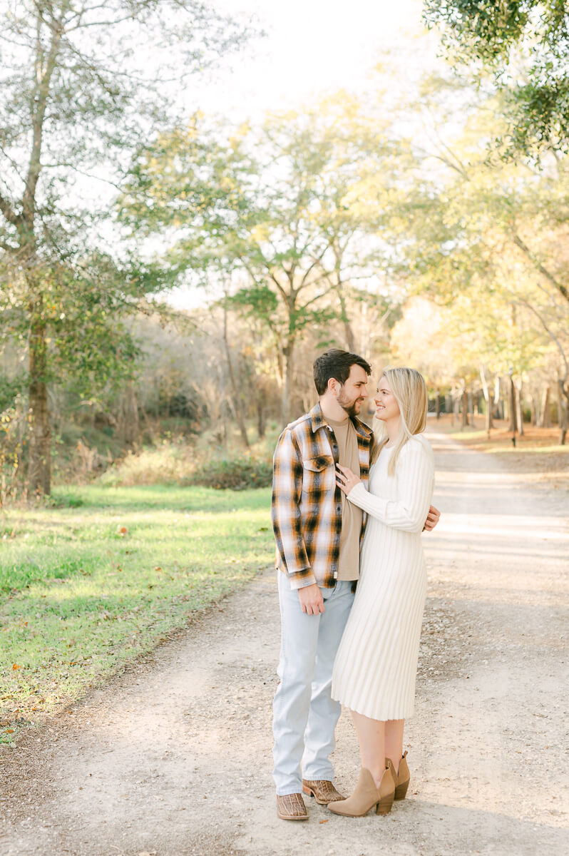 couple posing in houston texas