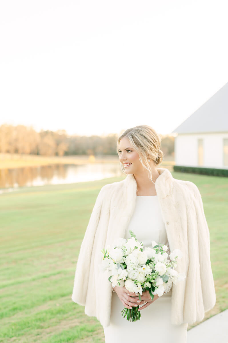 a bride at her houston bridal session