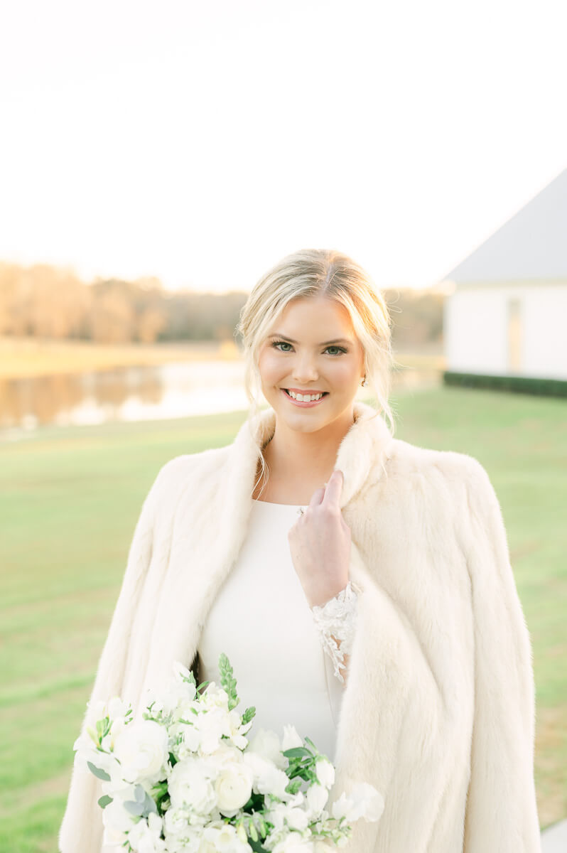 a bride at her houston bridal session