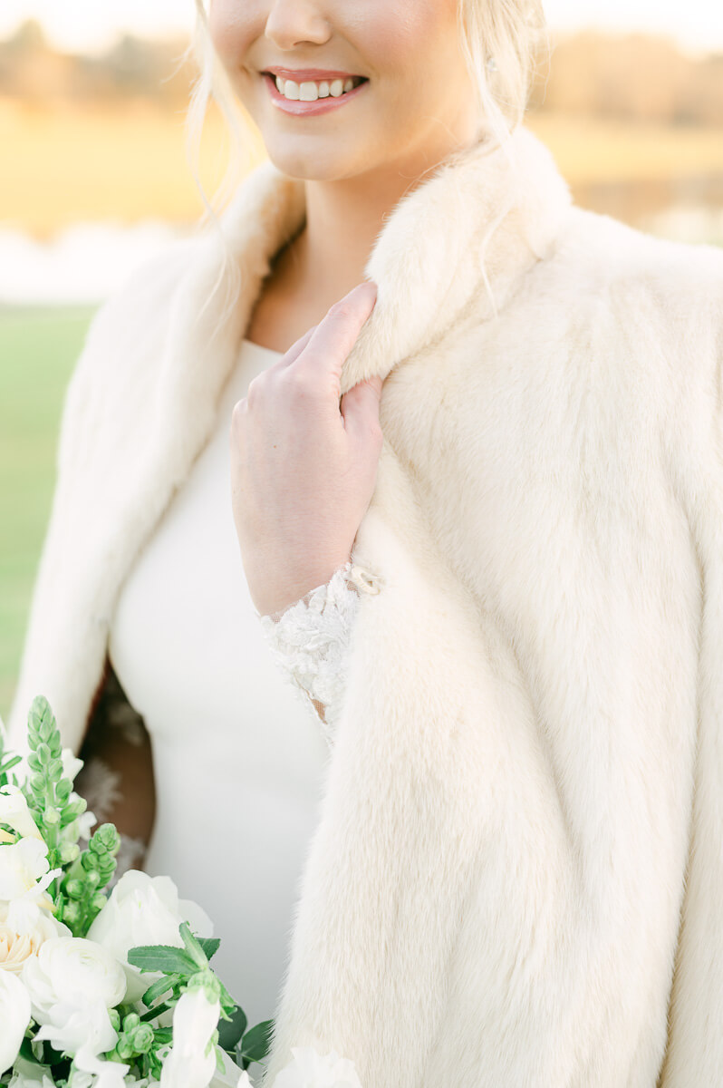 a bride at her houston bridal session