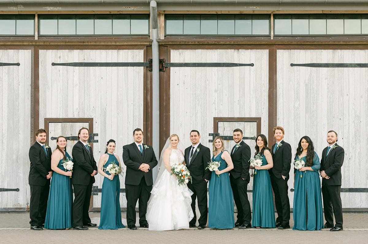 Katy texas wedding party in teal and black 