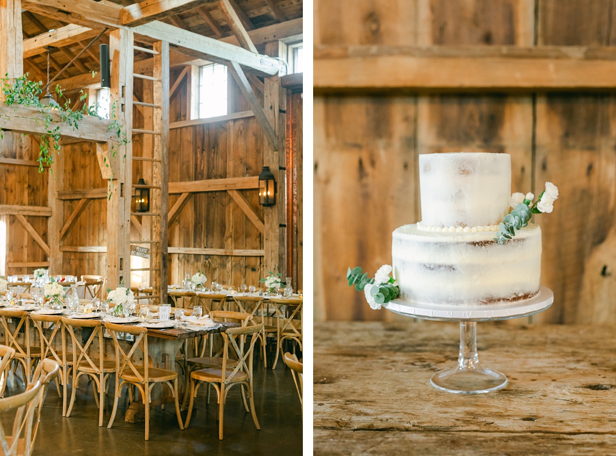 simple white cake for this beckendorff farms wedding